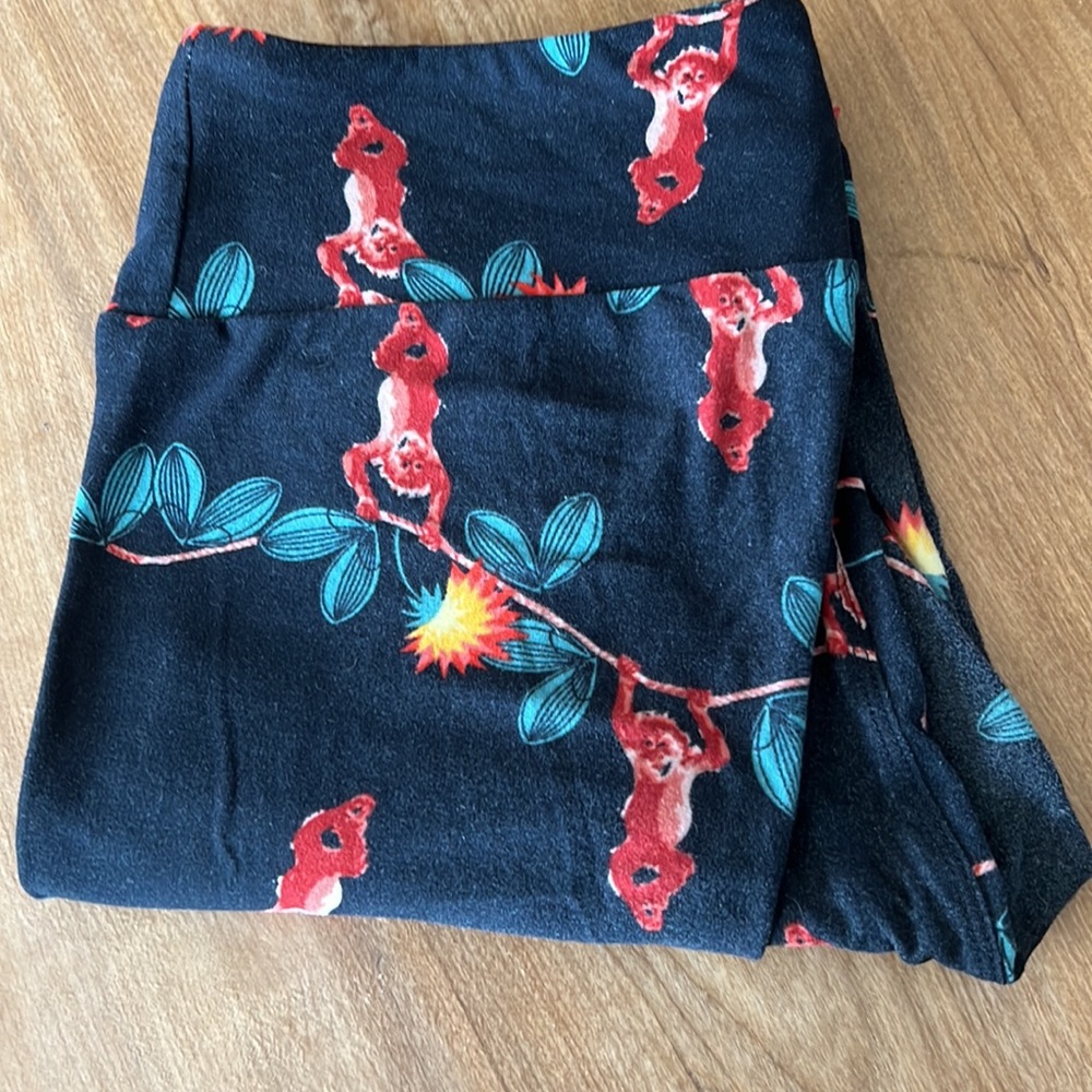 OS LuLaRoe Monkey Themed Leggings